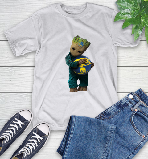 NBA Groot Guardians Of The Galaxy Basketball Sports Golden State Warriors T-Shirt 12