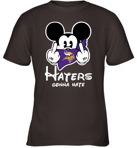 NFL Minnesota Vikings Haters Gonna Hate Mickey Mouse Disney Football T Shirt 5ZY9EzO8OWl youth t shirt 26 95 151514 front dark chocolate