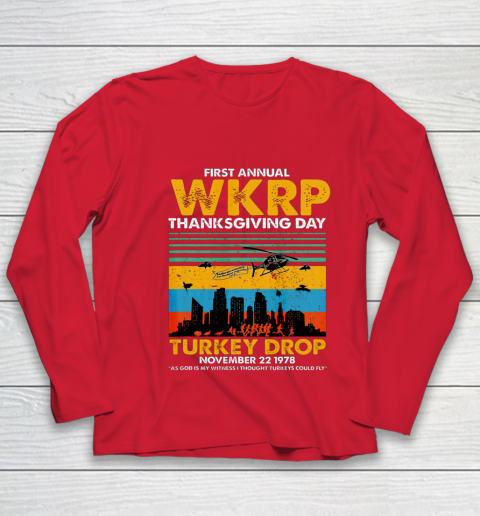 Wkrp Turkey Drop Shirt Turkey Drop T Shirt Turkey Drop Retro Youth Long Sleeve 8