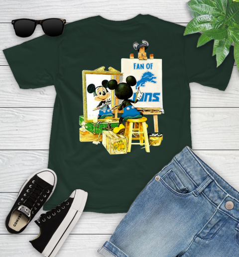 NFL Football Detroit Lions Mickey Drawing Shirt 97