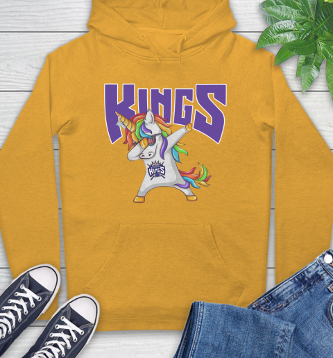 Sacramento Kings NBA Basketball Funny Unicorn Dabbing Sports Hoodie 3