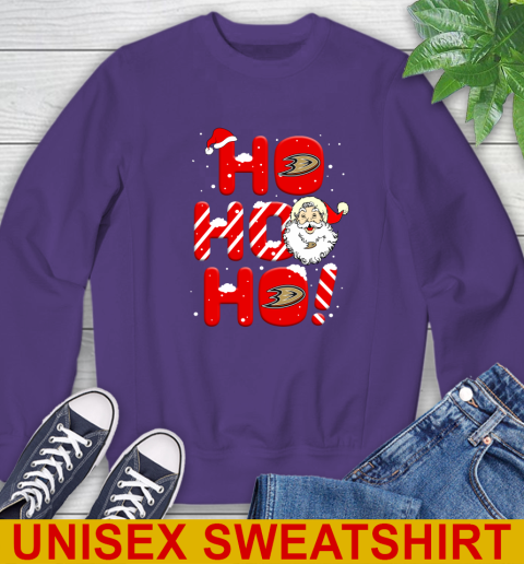 Anaheim Ducks NHL Hockey Ho Ho Ho Santa Claus Merry Christmas Shirt Sweatshirt 4