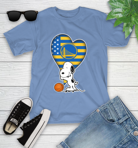 Golden State Warriors NBA Basketball The Peanuts Movie Adorable Snoopy Youth T-Shirt 11