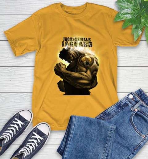 Jacksonville Jaguars NFL Football Hulk Marvel Avengers Sports T-Shirt 2