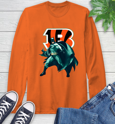 NFL Batman Football Sports Cincinnati Bengals Long Sleeve T-Shirt 5