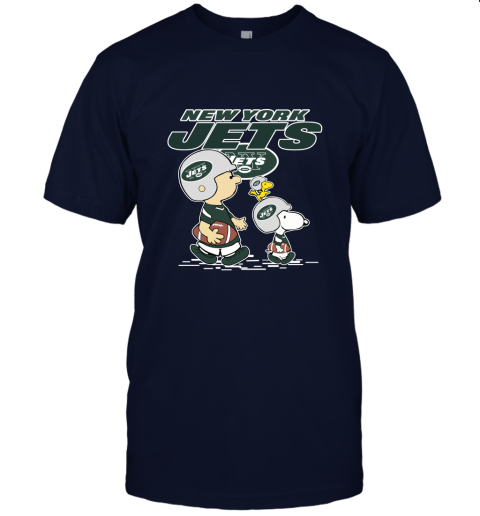 New York Jets Let's Play Football Together Snoopy NFL Unisex Jersey Tee