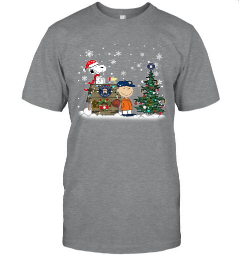 MLB Houston Astros Snoopy Charlie Brown Christmas Baseball Commissioner's  Trophy T Shirt Christmas Gift