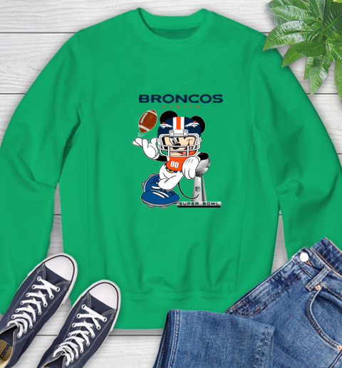 NFL Denver Broncos Mickey Mouse Disney Super Bowl Football T Shirt Sweatshirt 6