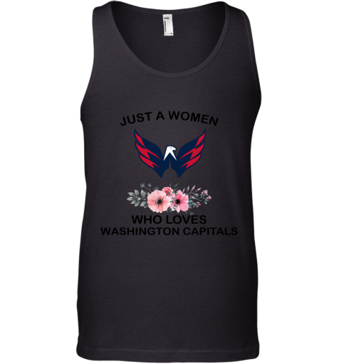 NHL Just A Woman Who Loves Washington Capitals Hockey Sports Tank Top