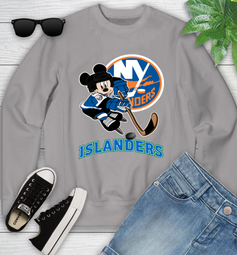 NHL New York Islanders Mickey Mouse Disney Hockey T Shirt Youth Sweatshirt 4