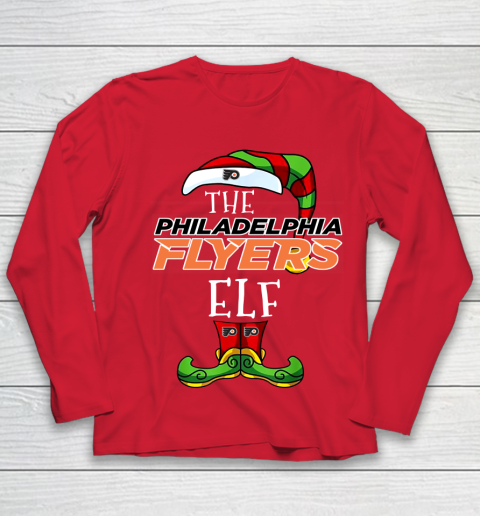 Philadelphia Flyers Christmas ELF Funny NHL Youth Long Sleeve 8