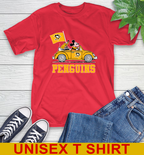 NHL Hockey Pittsburgh Penguins Pluto Mickey Driving Disney Shirt T-Shirt 10