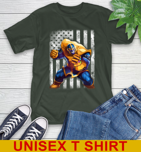 NFL Football Tennessee Titans Thanos Marvel American Flag Shirt T-Shirt 6