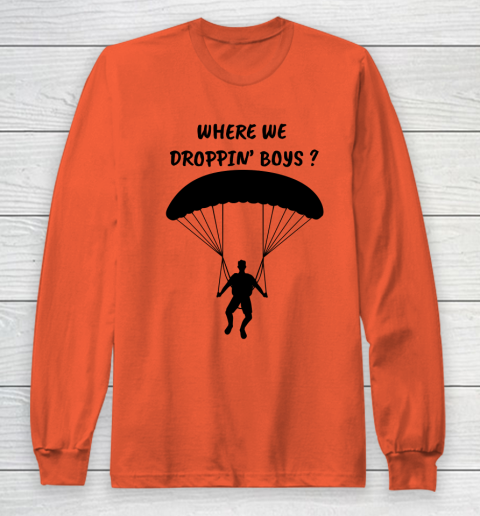 Fortnite Tshirt Where we droppin Boys Long Sleeve T-Shirt 3
