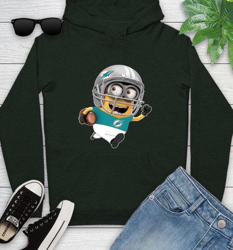 NFL Miami Dolphins Minions Disney Football Sports Youth Hoodie 13