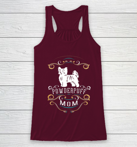 Dog Mom Shirt Powderpuff Mom Chinese Crested Dog Racerback Tank 2