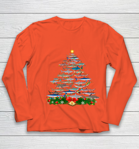 Shark christmas top tree shirt