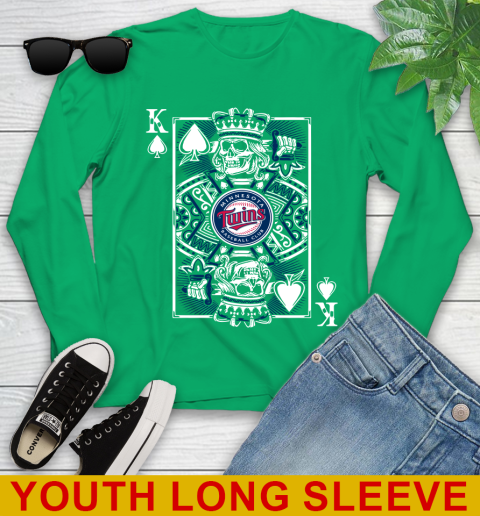 Minnesota Twins MLB Baseball The King Of Spades Death Cards Shirt Youth Long Sleeve 7