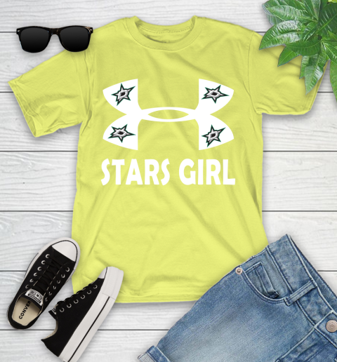 NHL Dallas Stars Girl Under Armour Hockey Sports Youth T-Shirt 10