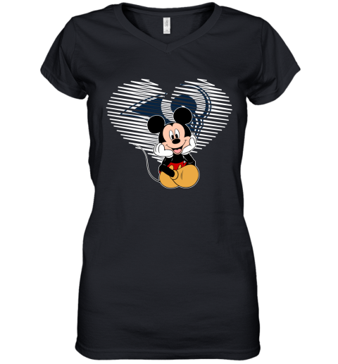 NFL Los Angeles Rams The Heart Mickey Mouse Disney Football T Shirt 8FsR8vWABrI women v neck t shirt 39 95 151514 front black
