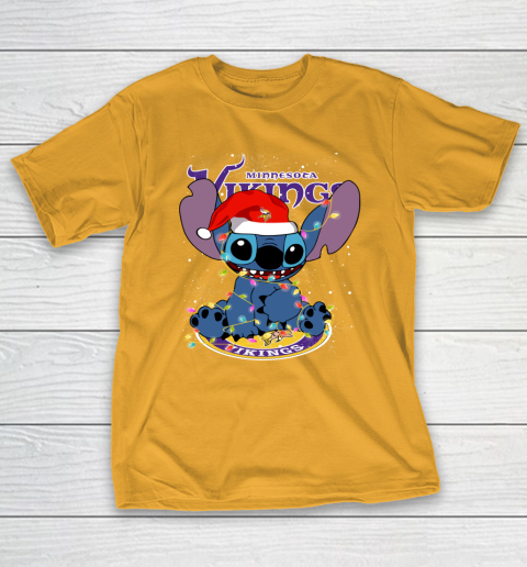 Minnesota Vikings NFL Football noel stitch Christmas T-Shirt 2