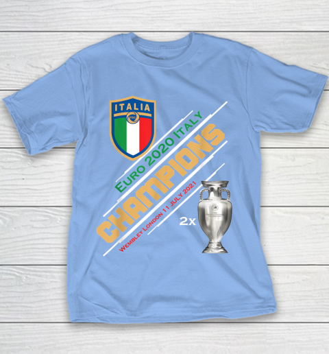 Italy Champions 2020 Euro Forza Azzurri Italia Football Youth T-Shirt 8