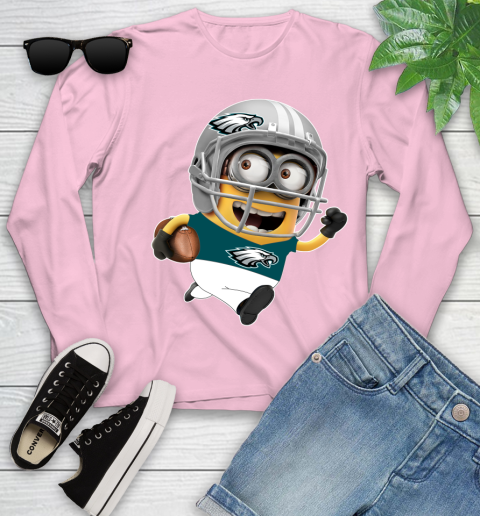 NFL Philadelphia Eagles Minions Disney Football Sports Youth Long Sleeve 10
