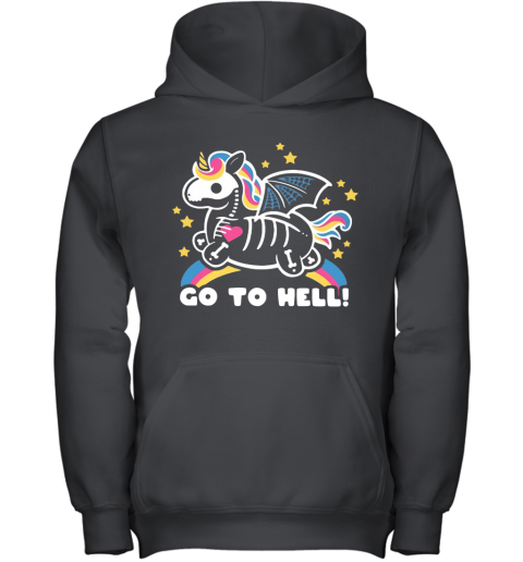 Unicorn Go To Hell Youth Hoodie