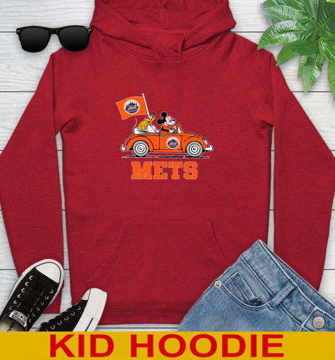 MLB Baseball New York Mets Pluto Mickey Driving Disney Shirt Youth Hoodie 11