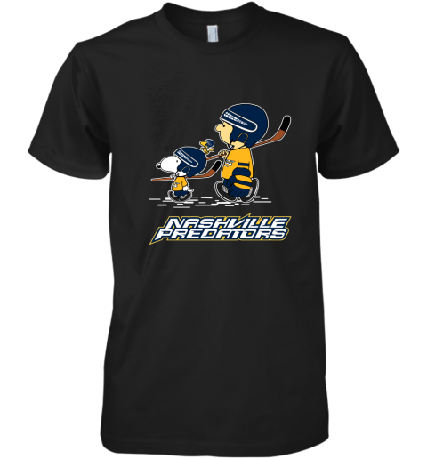 Let's Play Nashville Predators Ice Hockey Snoopy NHL Premium Men's T-Shirt