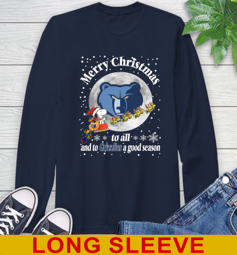 Memphis Grizzlies Merry Christmas To All And To Grizzlies A Good Season NBA Basketball Sports Long Sleeve T-Shirt 3