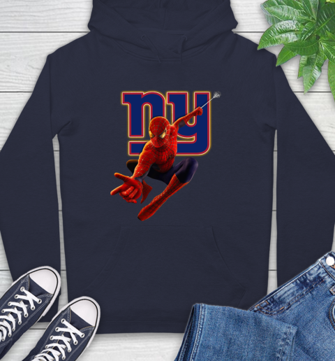 NFL Spider Man Avengers Endgame Football New York Giants Hoodie 4