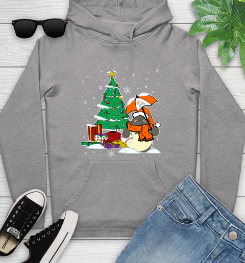 Miami Marlins MLB Baseball Cute Tonari No Totoro Christmas Sports Youth Hoodie 6