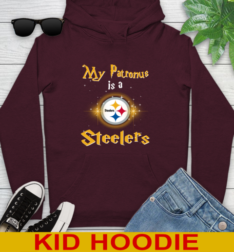 NFL Football Harry Potter My Patronus Is A Pittsburgh Steelers Youth Hoodie 7