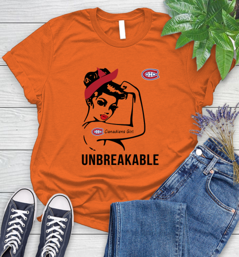 NHL Montreal Canadiens Girl Unbreakable Hockey Sports Women's T-Shirt - Image 3