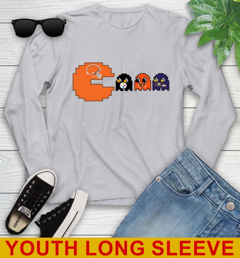 Cleveland Browns NFL Football Pac Man Champion Youth Long Sleeve 6