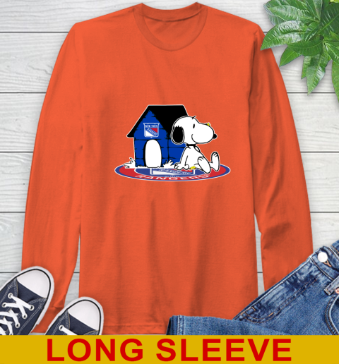 NHL Hockey New York Rangers Snoopy The Peanuts Movie Shirt Long Sleeve T-Shirt 5