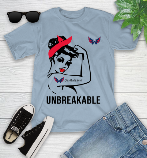 NHL Washington Capitals Girl Unbreakable Hockey Sports Youth T-Shirt 6