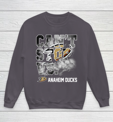 NHL Anaheim Ducks Hockey Can't Stop Vs Youth Sweatshirt 5