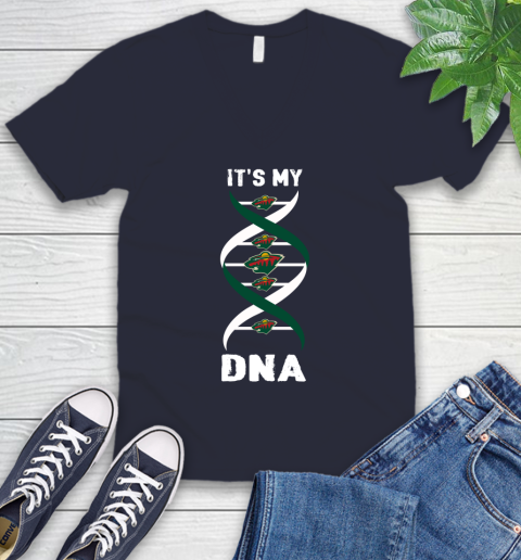 Minnesota Wild NHL Hockey It's My DNA Sports V-Neck T-Shirt 2