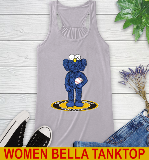 MLB Baseball Pittsburgh Pirates Kaws Bff Blue Figure Shirt Racerback Tank 5