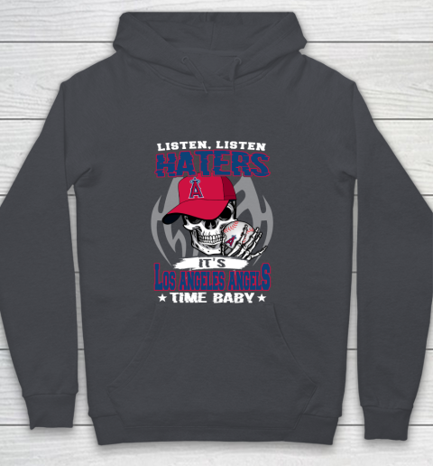 Listen Haters It is ANGELS Time Baby MLB Youth Hoodie 5