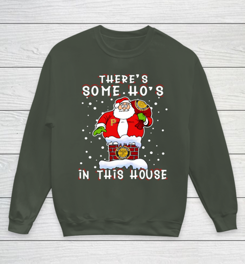 Pittsburgh Pirates Christmas There Is Some Hos In This House Santa Stuck In The Chimney MLB Youth Sweatshirt 8