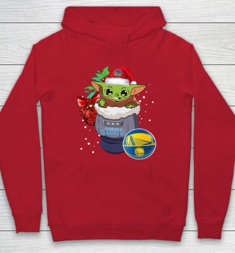 Golden State Warriors Christmas Baby Yoda Star Wars Funny Happy NBA Hoodie 10