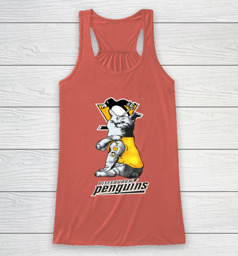 NHL My Cat Loves Pittsburgh Penguins Hockey Racerback Tank 3