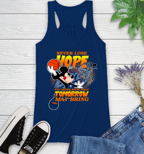 Oklahoma City Thunder NBA Basketball Mickey Disney Never Lose Hope Racerback Tank 8