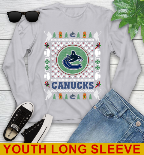 Vancouver Canucks Merry Christmas NHL Hockey Loyal Fan Youth Long Sleeve 5