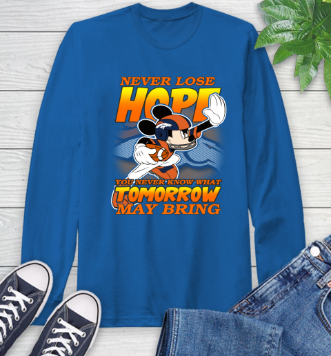Denver Broncos NFL Football Mickey Disney Never Lose Hope Long Sleeve T-Shirt 10