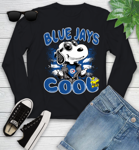 MLB Baseball Toronto Blue Jays Cool Snoopy Shirt Youth Long Sleeve