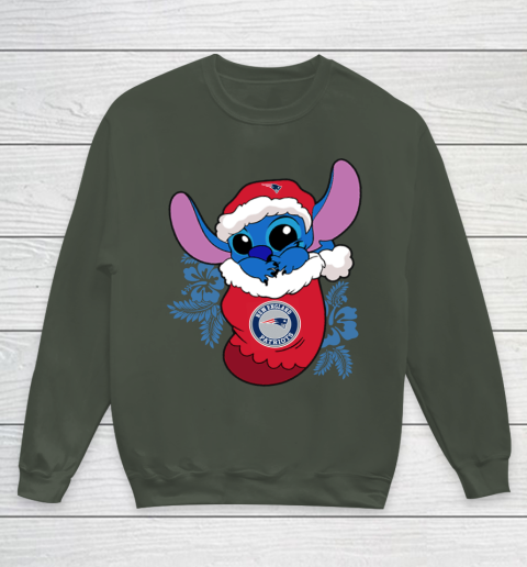 New England Patriots Christmas Stitch In The Sock Funny Disney NFL Youth Sweatshirt 10